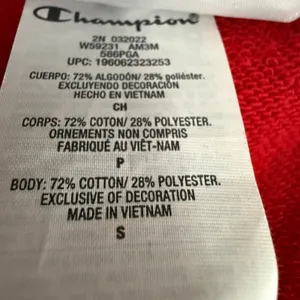 Champion Red Quarter Zip‎ Sweatshirt Logo Athletic Pullover Top Women Small thumbnail 8