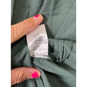 Theory Cotton Poplin Shift Dress‎ Green Size 10 Lagenlook Minimalist Pockets thumbnail 6