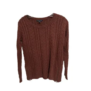 American Eagle Cable Knit Sweater Side Zipper Size‎ S Rust Color thumbnail 2