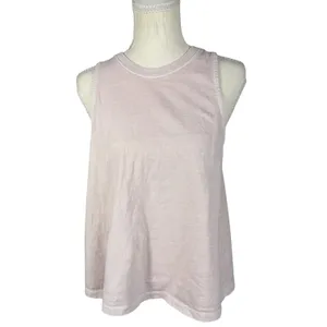 Double Zero Tank Top Womens Medium Blush Pink Slub Knit Flowy Sleeveless thumbnail 3