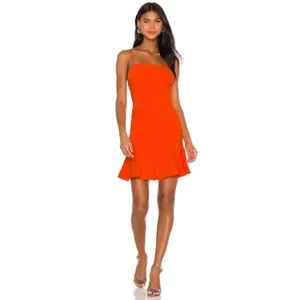 Elliatt Luster Sleeveless Mini Dress in Orange Small NWT thumbnail 2