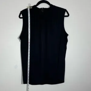 Roz & Ali Black Sleeveless High Neck Blouse Size Large thumbnail 2