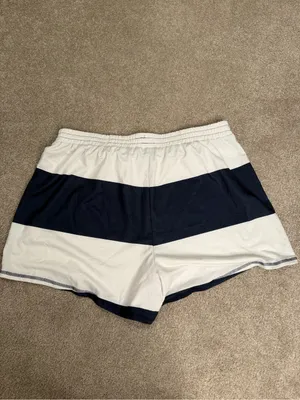 Navy White Colorblock Striped Pull On Lounge Shorts Size XXL thumbnail 3