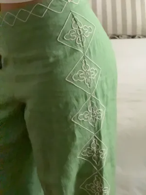 Roller Rabbit Green Pants Corded Medallion Sorella Pants thumbnail 4