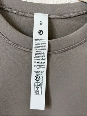 Lululemon It's Rulu Fleece Long Sleeve Shirt Warm Ash Grey Size Small Athleisure thumbnail 3