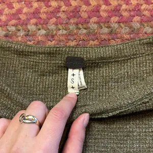 We The Free Olive Green Waffle Knit Long Sleeve thumbnail 3