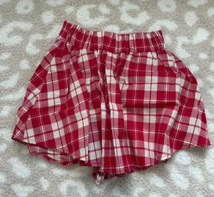 Boutique Plaid Skort Red thumbnail 2