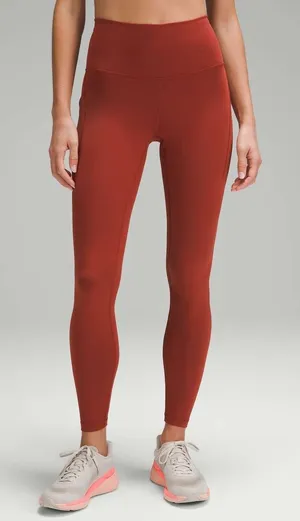Lululemon Red Wunder Train High-Rise Leggings with Pockets 25" thumbnail 1