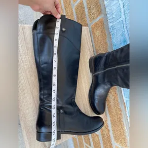 Frye Melissa Button Black Leather Knee High Riding Boots. 8.5 B thumbnail 7