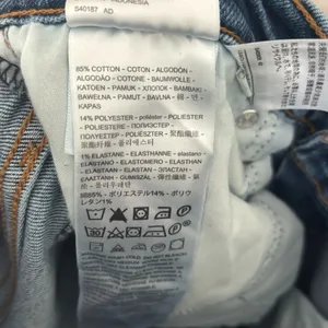 Levi’s Wedgie Straight Jeans Medium Wash Denim High Waist Raw Hem thumbnail 9