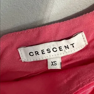Crescent Womens Tank Top Pink Asymmetrical Ruched Satin Camisole XS thumbnail 3