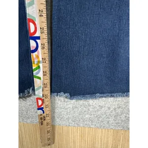 Free‎ People Jeans 27 Womens Blue Pull On Flare Stretch Denim Rough Hem Hippie thumbnail 15