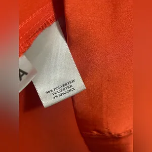 Ann Taylor Sleeveless Blouse Top Women’s 4 Orange Satin Look Career Work thumbnail 4