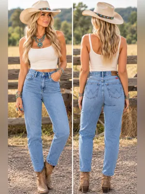 Vintage western Denim Wrangler Hi-Pins Vintage Jeans ✨ size 26 thumbnail 2