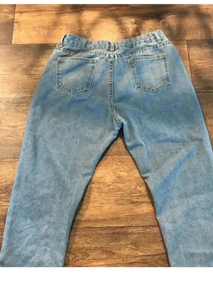 Ripped Light Blue Boyfriend Jeans - Casual Relaxed Fit thumbnail 3