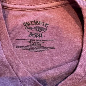 Nwt Womens Maroon Salt Water Soul Tee Shirt Large thumbnail 5
