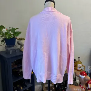 SheIn Pink Oversized Sweater thumbnail 4