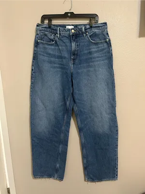 Good American Good Barrel Leg Relaxed High Rise Denim Jeans Women’s 12 / 31 thumbnail 2