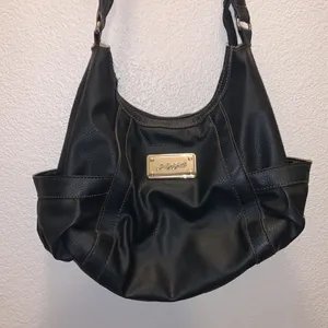 Jaclyn Smith black twisted strap shoulder bag thumbnail 2