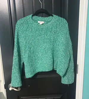 Sincerely Jules green cropped sweater thumbnail 1