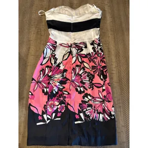VTG Bebe Y2K Silk Floral Halter Dress - XXS Bustier Style‎ Cocktail thumbnail 4