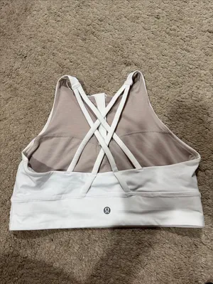 Lululemon Energy Bra High Neck Long Line Zip size 10 VGUC thumbnail 2