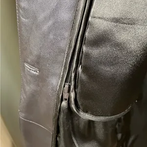Vintage 90s Y2K Centigrade Leather Trench Coat Womens Size Medium Zip Out Lining thumbnail 11