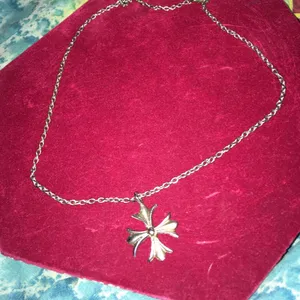 90s vintage cross necklace Silver thumbnail 1