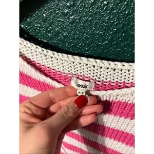 Aerie Pink and White Striped Sweater Size Medium thumbnail 2