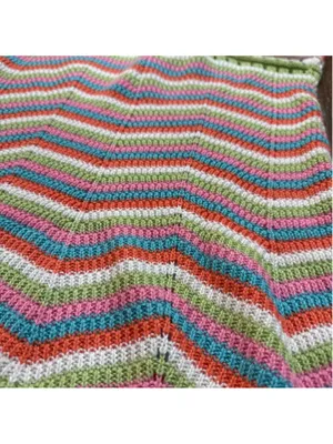 Crave Fame XL Rainbow Chevron Crochet Knit Mini Dress thumbnail 11