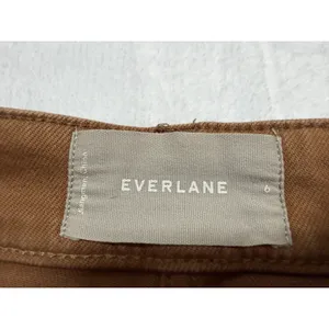 Everlane Cropped Wide Leg Pant Women 6 Brown Excellent High Rise Stretch Twill thumbnail 5