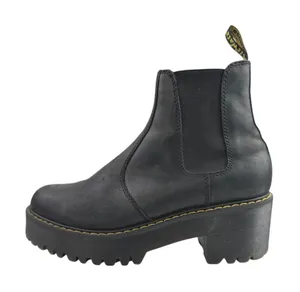 Dr. Martens Rometty Women's Black Leather Slip On Platform Chelsea Boots Size 9 thumbnail 1