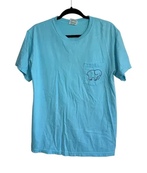 Ivory Ella Mandala Elephant Graphic Tee Turquoise Short Sleeve thumbnail 1