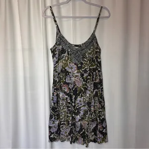 Free People Western Royalty Beaded Dark Floral Boho Sundress S Whimsigoth Fairy thumbnail 13