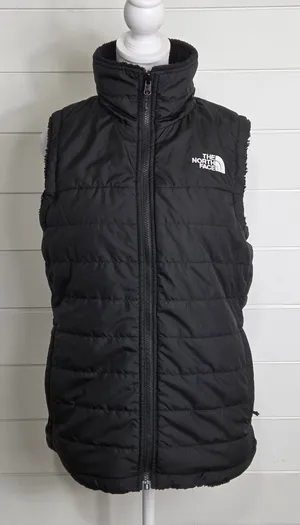 The North Face Reversible Black Quilted Puffer Vest Size S thumbnail 1