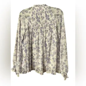 NWOT Entro purple floral blouse thumbnail 6