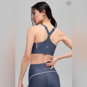 ALO Yoga SET NWT Bluestone White Airlift Suit Up Bra & Airlift Suit Up legging M thumbnail 10