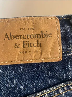 Abercrombie & Fitch Womens Blue Denim Shorts Size 0 29 29” Distressed Cut Off thumbnail 6