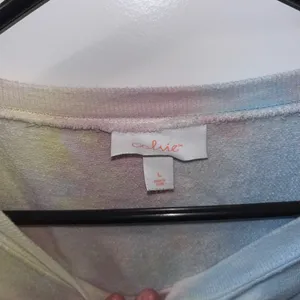 Colsie/Target Rainbow Tie Dye Cropped Crewneck Sweatshirt Size: L thumbnail 3