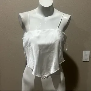 Zara black spaghetti strap blouse nwt thumbnail 2