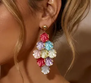 & Other Stories Gorgeous Multi-Color Layered Petal Earrings thumbnail 1
