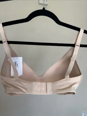SKIMS Wireless Form Push-Up Plunge Bra‎ BR-WRL-1891Sand Size 32DDD thumbnail 7
