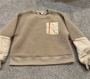 Like Niko Sherpa Crewneck Pullover‎ Brown Orange Women Size S New In thumbnail 1