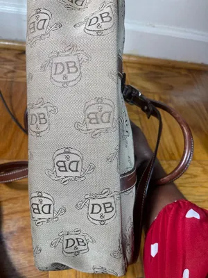 Dooney & Bourke Brown work office Executive Satchel Signature Logo Canvas bag thumbnail 8