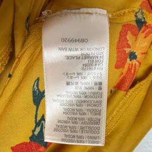 Anthropologie Londonderry Wide Leg Jumpsuit Yellow Floral Size 4 thumbnail 6