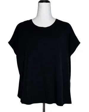 COS Womens Oversized Boxy Top Size XS Black Batwing Minimalist Quiet Luxury thumbnail 1