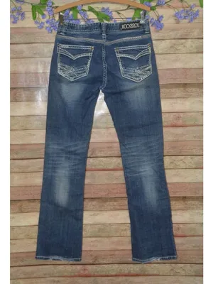 Rock Roll Cowgirl Bootcut Riding Western Jeans Womens 29x34 Embroidered Denim thumbnail 5