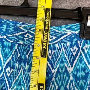 MICHAEL KORS Women’s Pants 14 Blue Ikat Print Straight Leg Stretch Zip Pockets‎ thumbnail 5