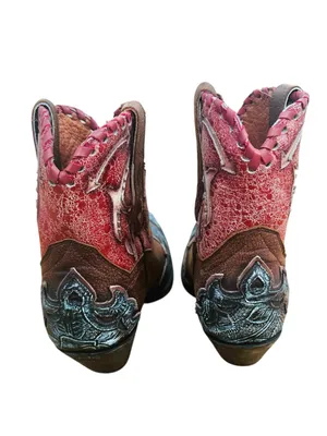Dan Post Women's Leather Love Bird Brown Cowgirl Western Ankle Boot Size 8 thumbnail 2