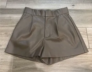 zara faux leather shorts thumbnail 1